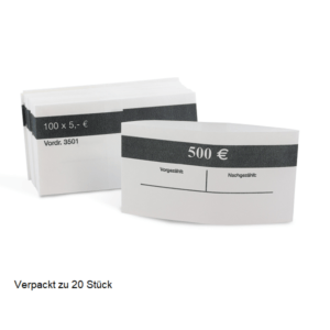 Banknot band rolls 20 x (5 EURO) gray
