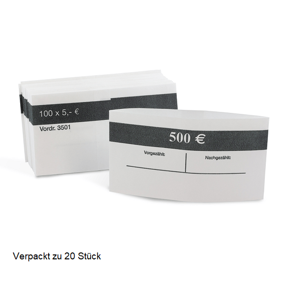 Banknot band rolls 20 x (5 EURO) gray