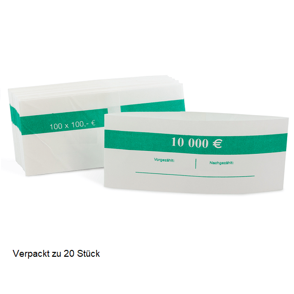 Banknot band rolls 20 x (100 EURO) green