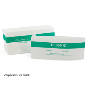 Banknot band rolls 20 x (100 EURO) green new EURO note