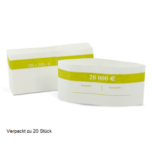 Banknot band rolls 20 x (200 EURO) green / yellow