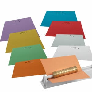 Coin roller MR 8 incl. coin roll paper 1 set to 50 sheets (2 euro to 1 cent)