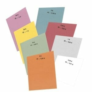 Coin roll paper 1 set of 50 sheets (2 Euro to 1 cent)