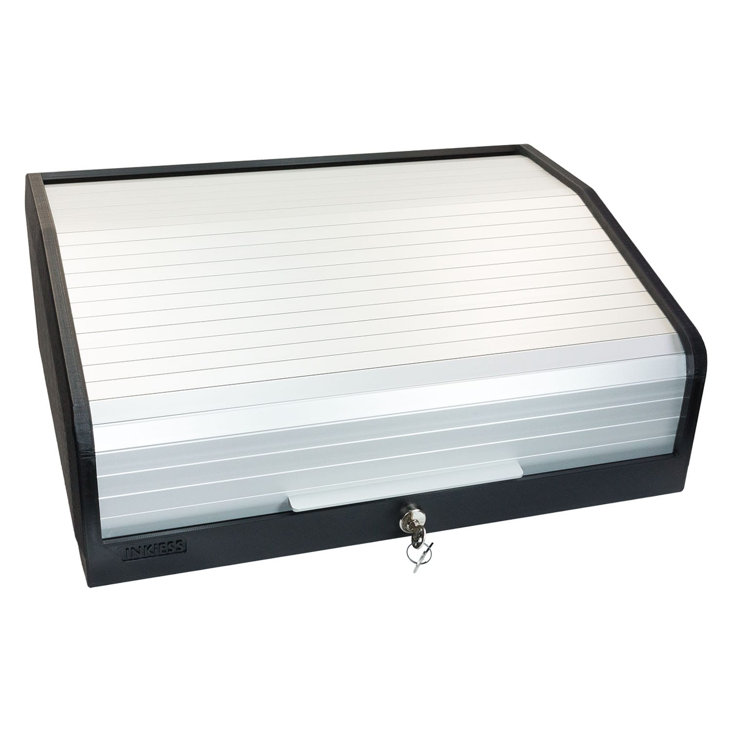 Abschließbarer Rolladenkasten für Schreibtisch