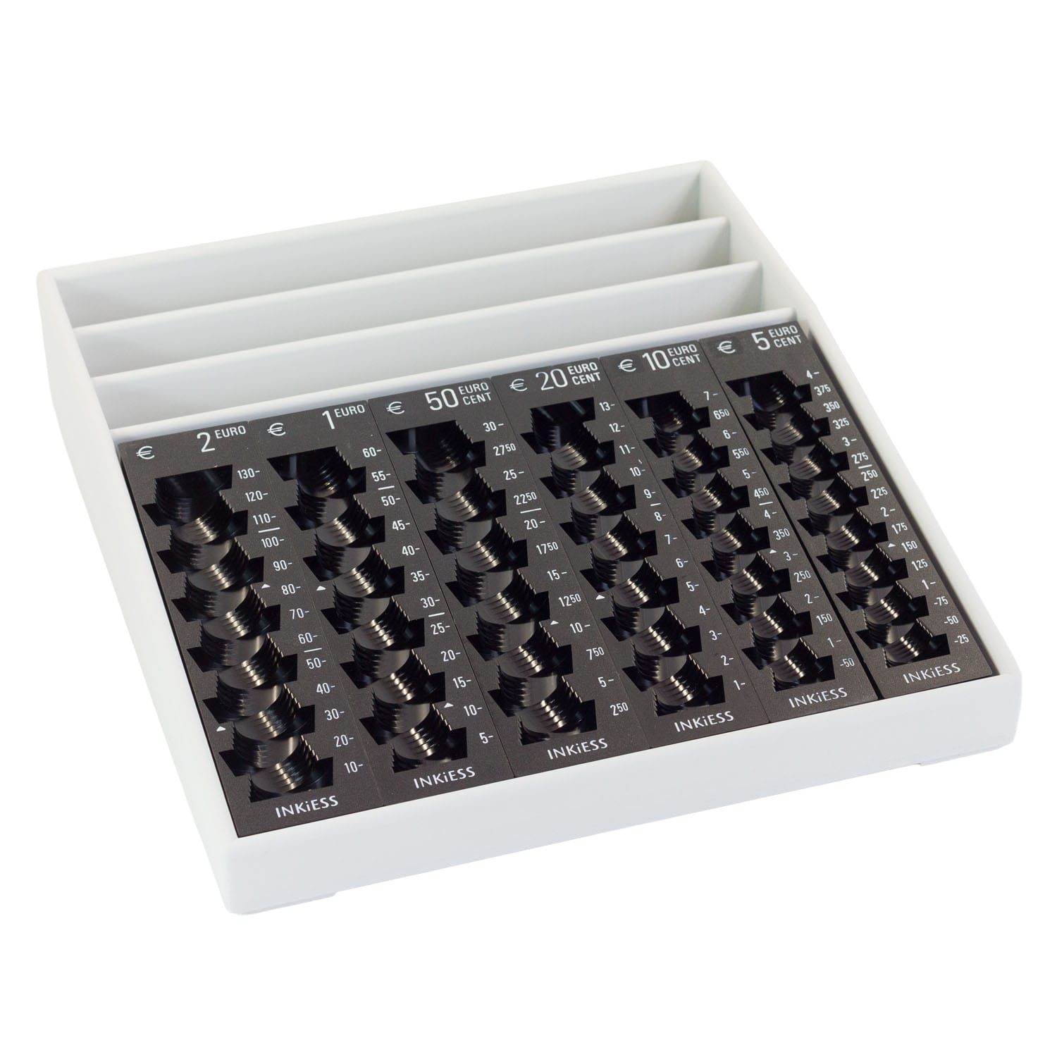 Münzsortierer aus Plastik für Euro-Münzen