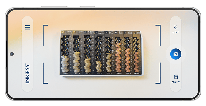 Smartphone-App zur Münzsortierung und -verwaltung